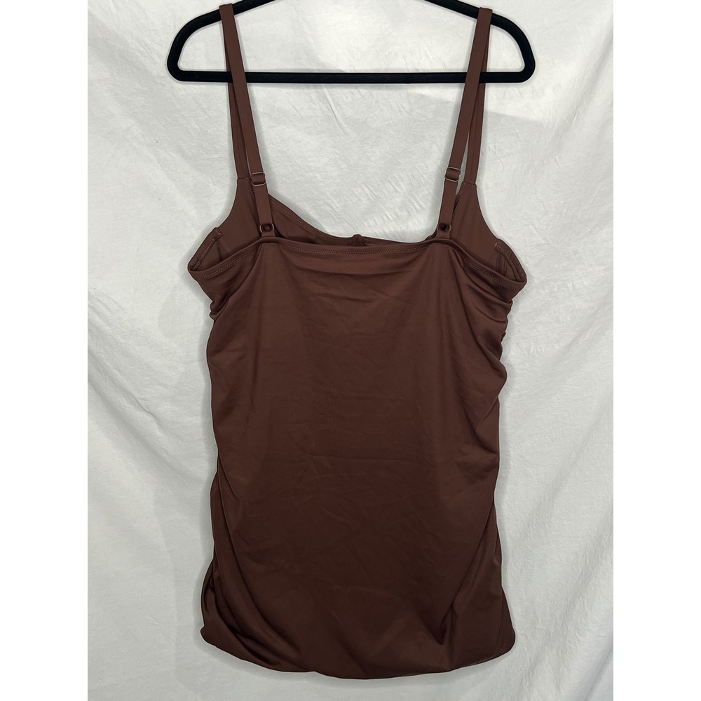 NWT Skims Sculpting Swim Ruched One Piece Bathing Suit Plus Sz 3X Cocoa Brown - Picture 11 of 11